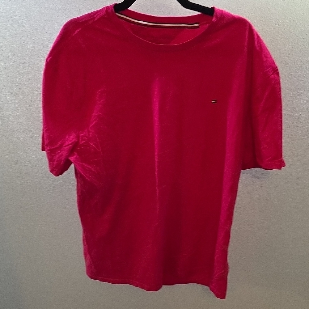 Tommy Hilfiger Men's Bold Pink Short Sleeve Tee